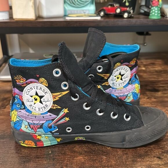 Converse Chuck Taylor All Star Hi Notebook Sneaker - Black size 6.5 - Picture 8 of 9